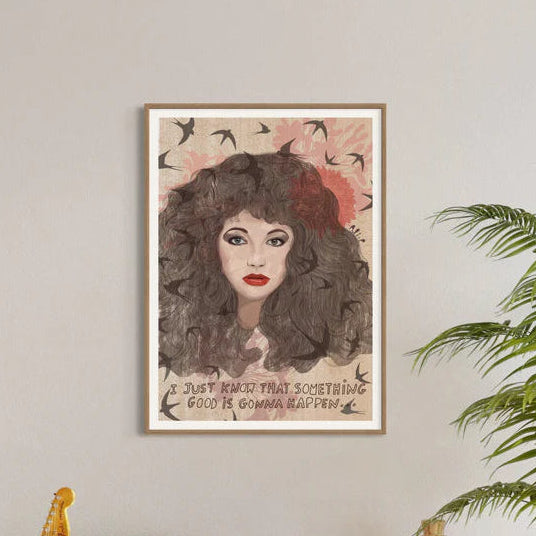 A5 print of female icon Kate Bush by local artist Ali Parks.