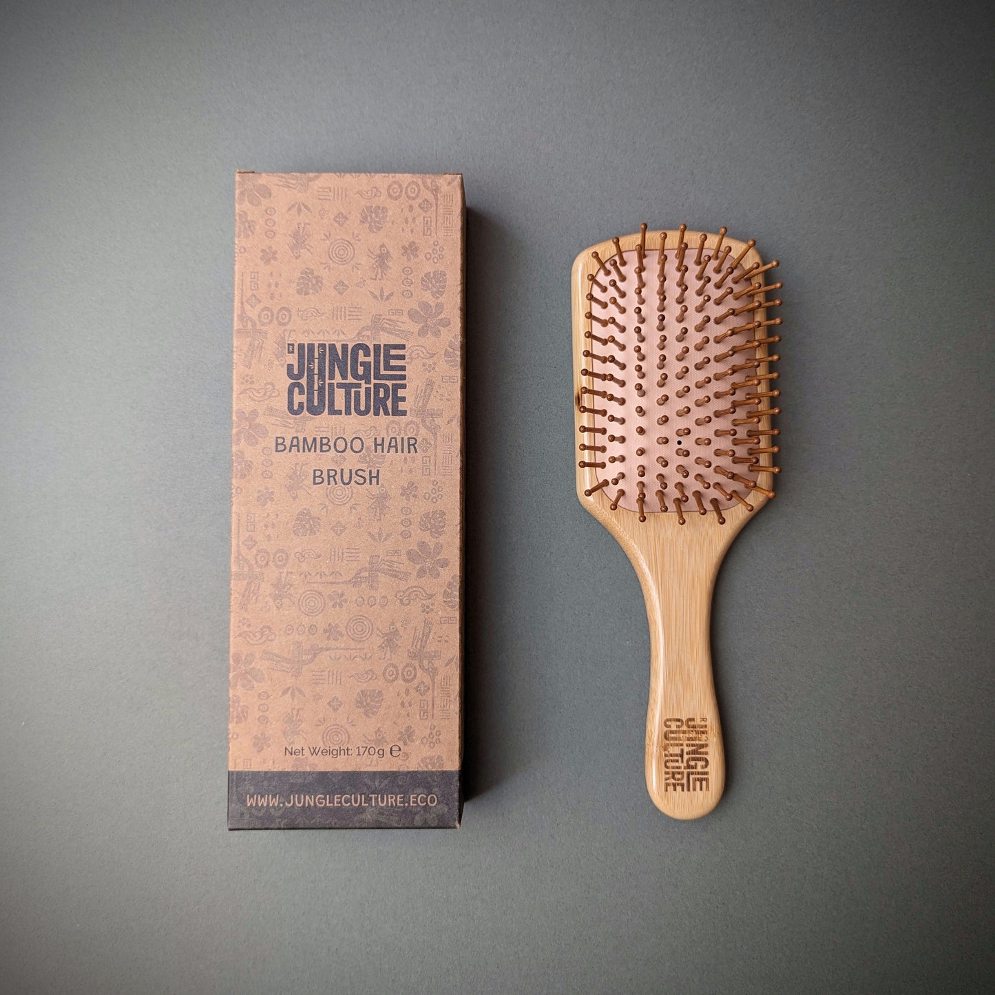 do your bit bamboo hair brush with jungle culture box